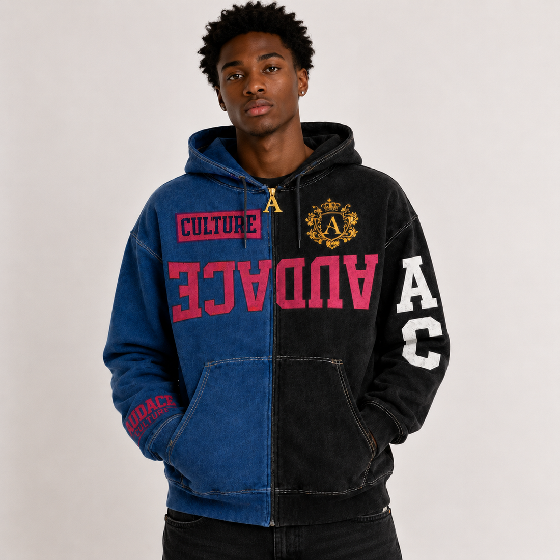 Audace Culture Split Zip Hoodie