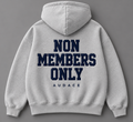 Wolf grey Non Members Only hoodie back