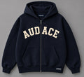 Deep navy Audace Non Members Only zip hoodie front